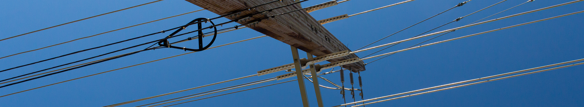 photo of fiber lines on a power pole